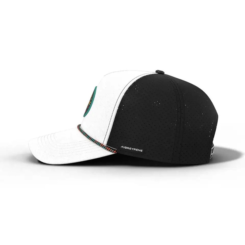 새로운 디자인 패션 트럭 운전사 모자 커스텀 패치 통기성 5 패널 곡선 챙구 야구 모자 밧줄