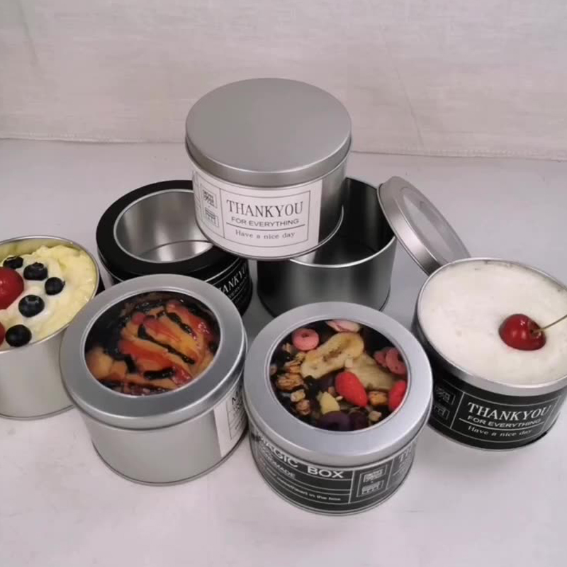 라운드 무스 케이크 박스 공장 도매는 맞춤형 음식 포장 상자 사탕 주석 판 상자 일 수 있습니다.