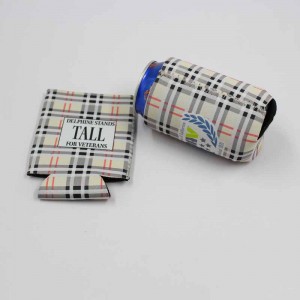 중국에서 제작 된 Custom Logo 절연 네오프렌 수염 슬림 맥주 슬리브 12oz 캔 쿨러 쿠지