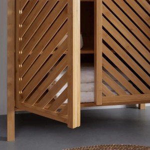 대나무 다기능 저장 캐비닛