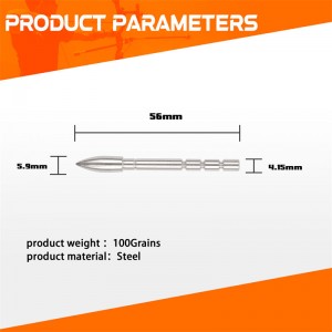 ID4.2mm 카본 화살표에 대한 총알 포인트를 100 그레인 삽입