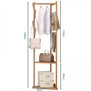 다기능 대나무 옷걸이 괄호 옥수수 홀 나무 수직 옷 대나무 걸이