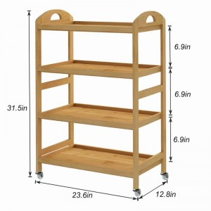 롤링 다목적 저장 관리 차량은 내구성이 뛰어나고 대나무 스토리지 자동차를 쉽게 움직일 수 있습니다.