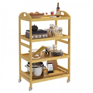 롤링 다목적 저장 관리 차량은 내구성이 뛰어나고 대나무 스토리지 자동차를 쉽게 움직일 수 있습니다.