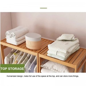 3 개의 레이어 스토리지 랙 솔리드 이젝터 행거 의류 디스플레이 대나무 랙