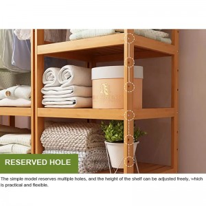 3 개의 레이어 스토리지 랙 솔리드 이젝터 행거 의류 디스플레이 대나무 랙