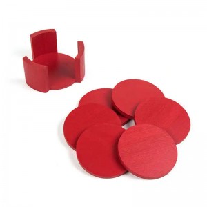 화려한 대나무 컵 현대 히트 팬 맥주 대나무 음료 코스터 세트 라운드