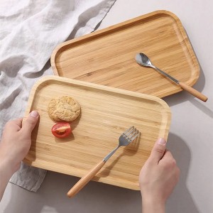 2 피스 서비스 팔레트 도매 맞춤형 대나무 아침 트레이 (1)