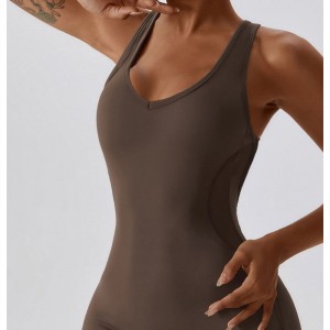 고품질의 트랙 슈트 운동 세트 요가 피트니스웨어 여성을위한 점프 슈트 한 조각의 원활한 요가 세트 바디 수트