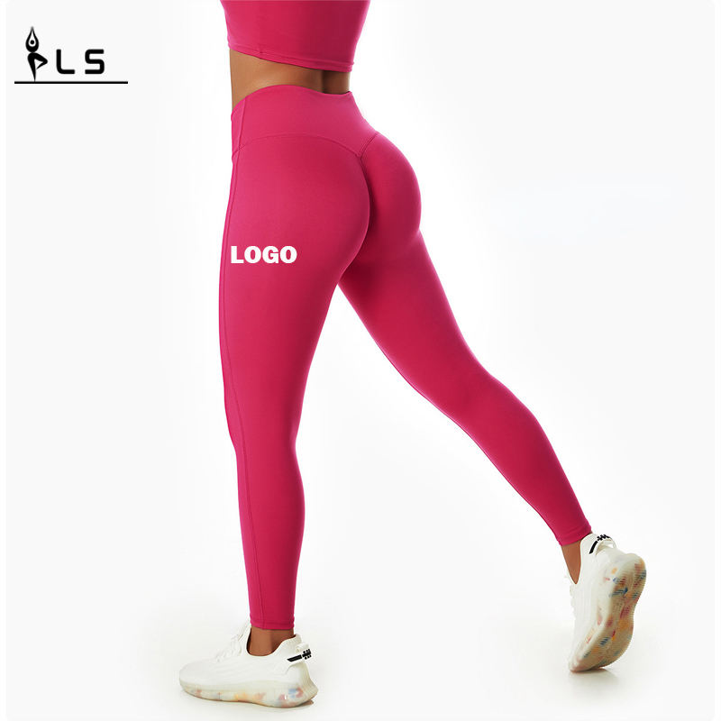 SC101010 도매 가격 높이 허리 요가 바지 레깅스 스크런트 엉덩이 레깅스 여성을위한 맞춤형 로고