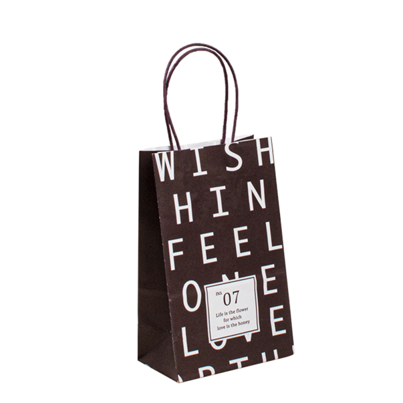 종이 가방 커스텀 프린트 크래프트 종이 가방 재활용 가능한 쇼핑 의류 선물 가방 음식 자신의 로고와 함께 가져 가십시오.