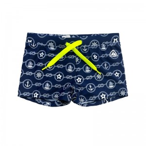 소년을위한 인쇄 된 단색 수영 트렁크