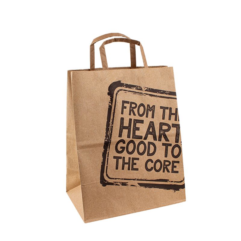 로고 브라운 크래프트 Ppaper 쇼핑백 로고 작은 종이 가방 커스텀 로고 종이 가방을 가진 종이 가방