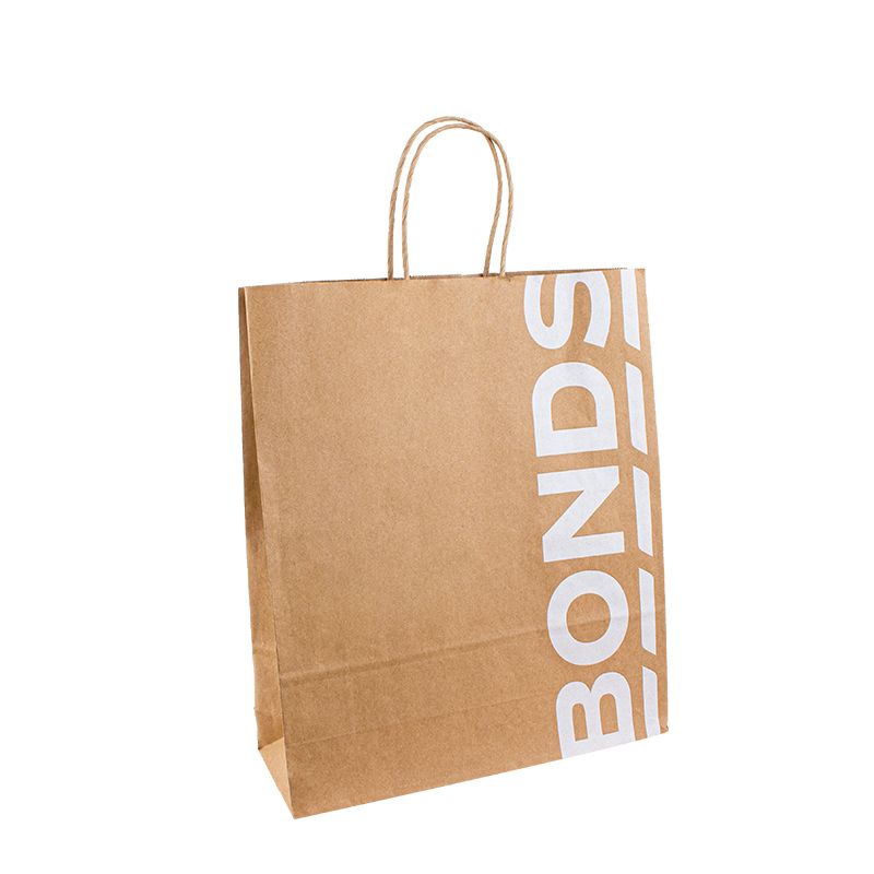 로고 브라운 크래프트 Ppaper 쇼핑백 로고 작은 종이 가방 커스텀 로고 종이 가방을 가진 종이 가방