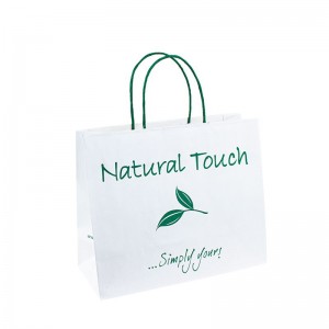 종이 가방 손잡이 갈색 종이 가방 포장 용지 가방 선물을위한 인쇄 핸들 디자이너