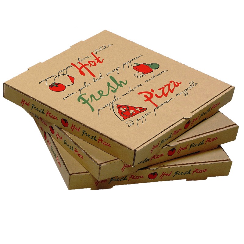 인쇄 된 크래프트 피자 박스