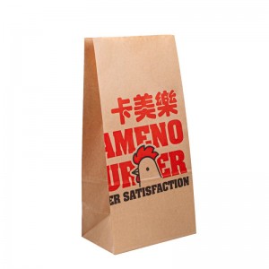 코팅되지 않은 안감 식품 등급 일회용 크래프트 종이 포장 백