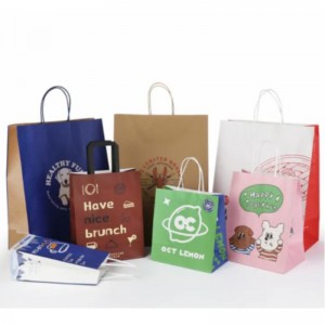 핑크 크래프트 종이 가방