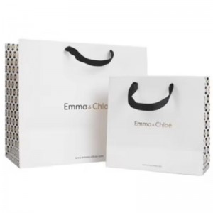 인쇄 된 럭셔리 소형 재활용 쇼핑백 선물 종이 가방 손잡이가있는 보석 패키징을위한 사업장