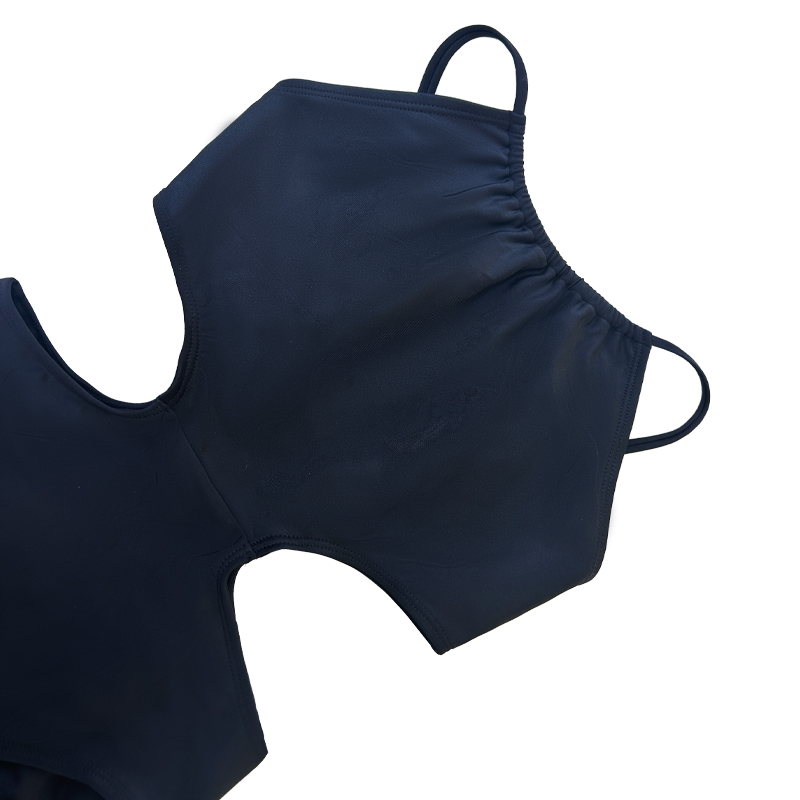 단색 중공 허리 섹시한 슬림 한 주름 편안한 편안한 일체형 수영복