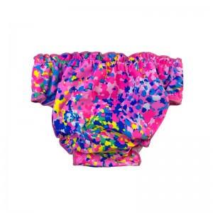 아기 기저귀 인쇄 된 꽃 주름 편안한 흡수성 너무 귀여운 밝은 로즈 핑크