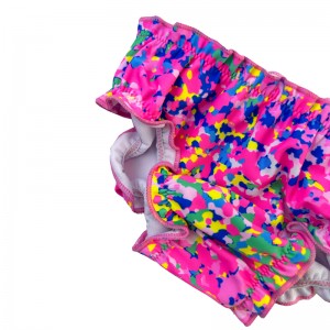 아기 기저귀 인쇄 된 꽃 주름 편안한 흡수성 너무 귀여운 밝은 로즈 핑크