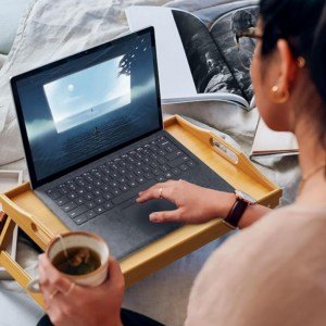 대나무 접이식 아침 식사 트레이 침대 테이블