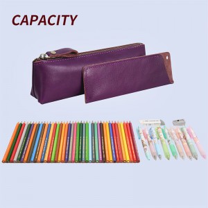 정품 가죽 펜 케이스, 연필 마커 홀더, 만년필 도면 파우치