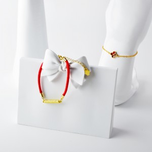 신규 4송이 복숭아꽃 펀칭   A 백각 복숭아꽃 액세서리 팔찌