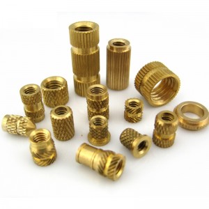 황동 널링 블라인드 스레드 인서트 너트