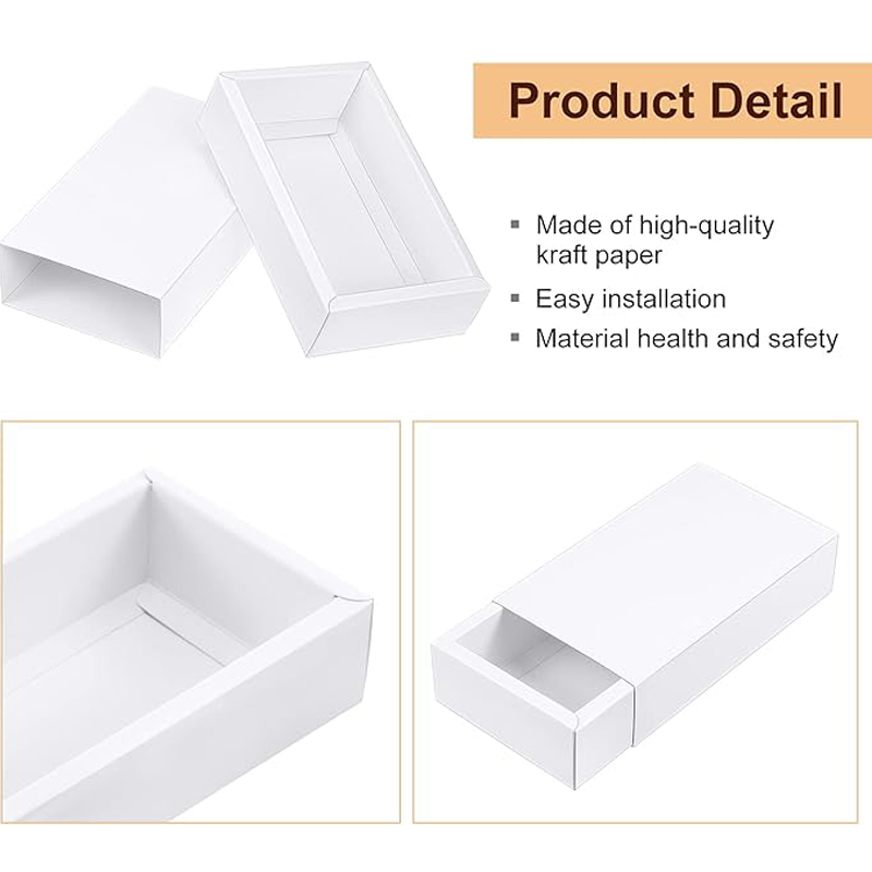 맞춤형 흰색 크래프트 종이 서랍 상자