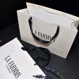 우아한 리본 손잡이 크래프트 백