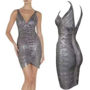 여름 인쇄 금 니트 더블 v 서식기 타이트 붕대 드레스 치마