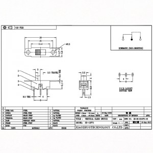 조명, 전기 가전 제품 및 소형 가전 제품 용 슬라이드 스위치 SS12F71, 1-싱글 위치-3 행-수직 슬라이드 스위치를 고정합니다