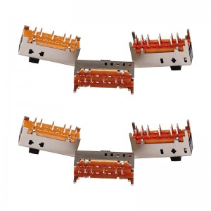 슬라이드 스위치 SS25D01 더블-12 행-핀 슬라이딩 스위치 전자 제품 마이크로 수직 슬라이드 스위치