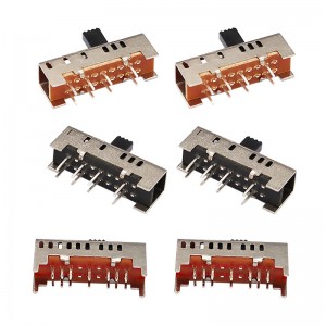 슬라이드 스위치 SS23H06, 이중-8 행-핀 수직 슬라이딩 스위치, 전기 담요 전기 히터 용 수직 슬라이드 스위치