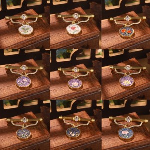 금속 꽃 보석 세트